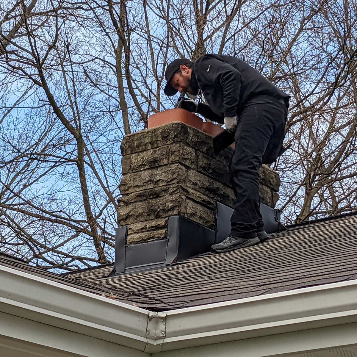 Outside Fireplace Inspection and Cleaning